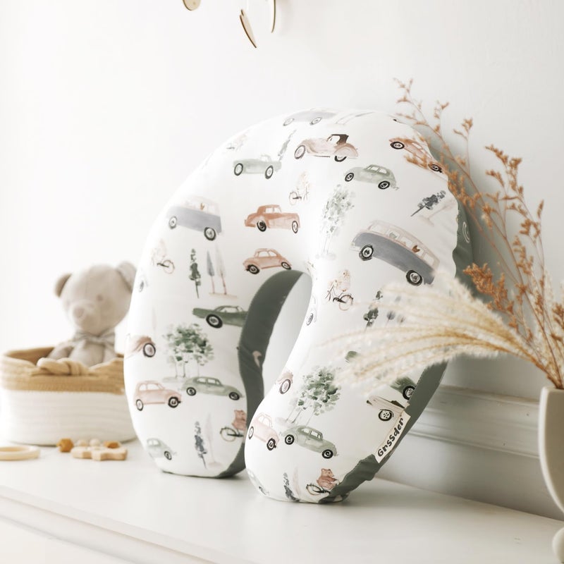 GRSSDER Nursing Pillow Cover Stretchy Minky Removable Nursing Covers for Breastfeeding Pillows, Ultra Soft Comfortable Slipcover for Boy and Girls - Image 4